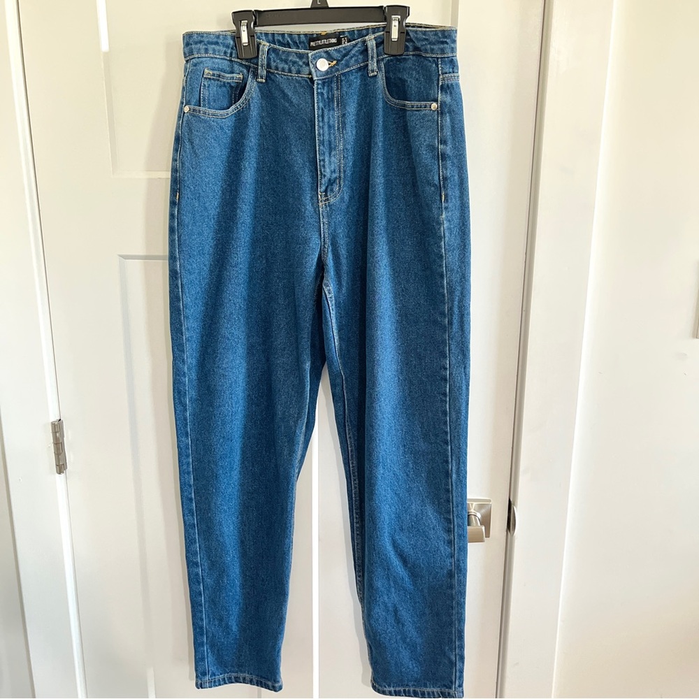 Pretty Little Thing Blue Mom Jeans